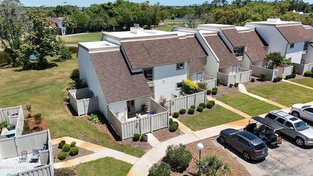 aerial perspective of suburban area