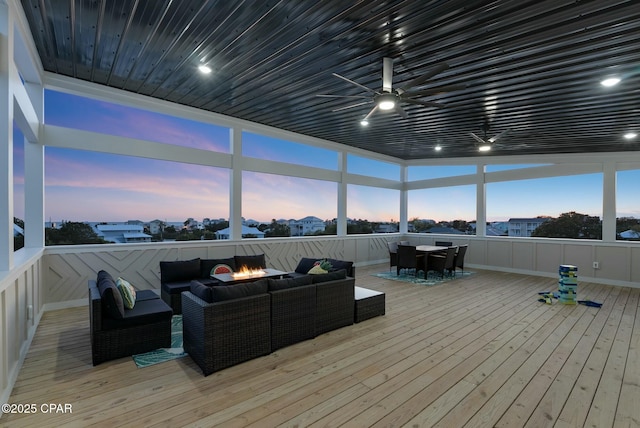 208 George C Wallace, Panama City Beach, FL 32413 - sunroom / solarium featuring a deck and wood-type flooring