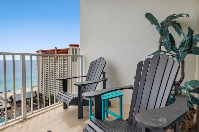 9860 S Thomas Dr Unit 1824, Panama City Beach, FL 32408 - balcony featuring view of water and beach