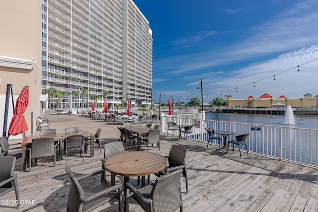 9860 S Thomas Dr Unit 1824, Panama City Beach, FL 32408 - deck featuring a water view