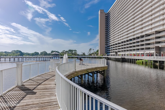 9860 S Thomas Dr Unit 1824, Panama City Beach, FL 32408 - dock area featuring a water view