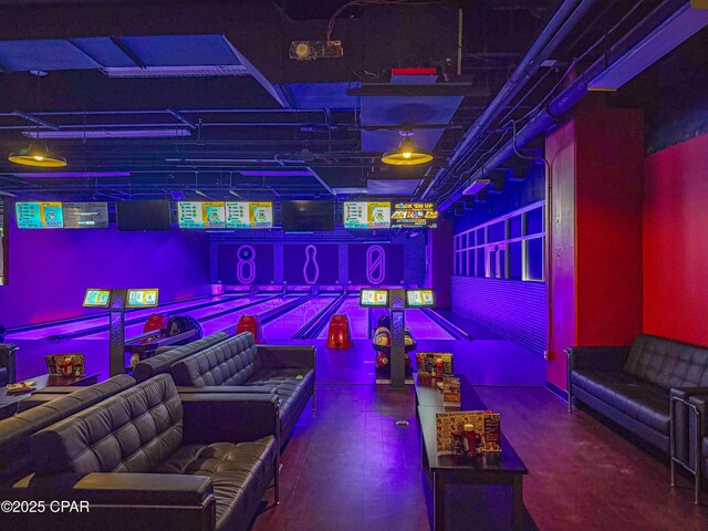 9860 S Thomas Dr Unit 1824, Panama City Beach, FL 32408 - recreation room with a bowling alley
