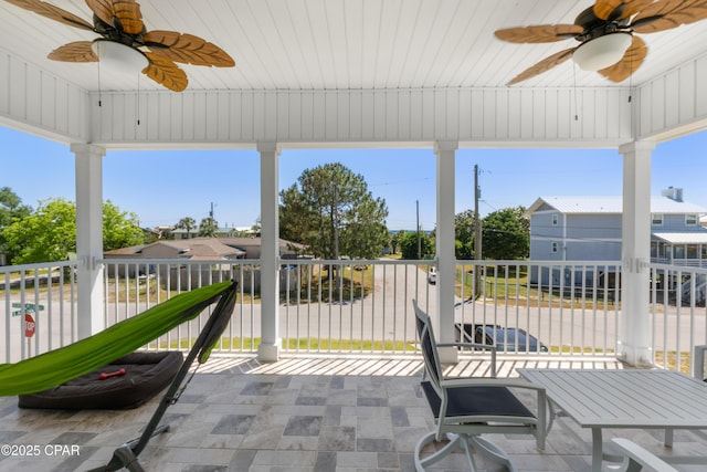 111 George C Wallace Blvd, Panama City Beach, FL 32413 - view of patio featuring ceiling fan