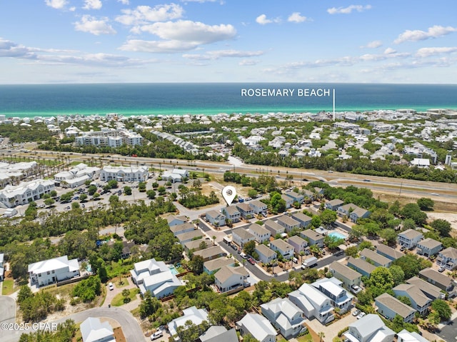 13 St. Vincent Lane, Inlet Beach, FL 32461 - aerial perspective of suburban area with a nearby body of water