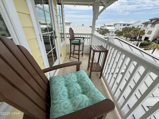balcony featuring a residential view