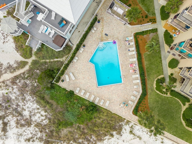 6905 Thomas Dr Unit 807, Panama City Beach, FL 32408 - bird's eye view of a pool