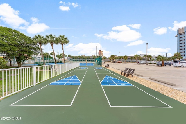 6905 Thomas Dr Unit 807, Panama City Beach, FL 32408 - view of community with shuffleboard and fence