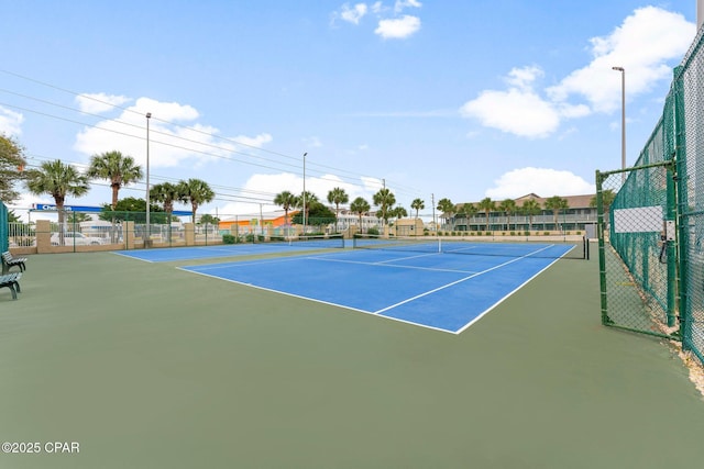 6905 Thomas Dr Unit 807, Panama City Beach, FL 32408 - view of tennis court with fence