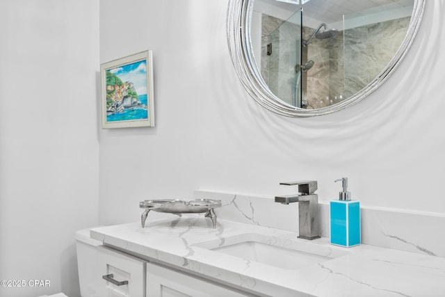 17735 Front Beach Rd Unit 4, Panama City Beach, FL 32413 - full bath featuring vanity, a marble finish shower, and toilet