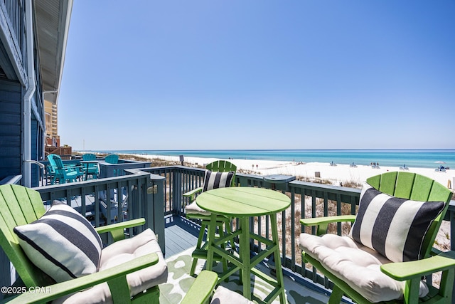 17735 Front Beach Rd Unit 4, Panama City Beach, FL 32413 - balcony with view of local beach and a deck with water view