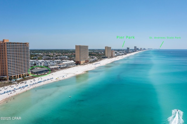 17735 Front Beach Rd Unit 4, Panama City Beach, FL 32413 - view of urban area with waterfront with a beach