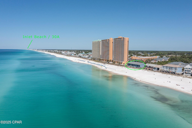 17735 Front Beach Rd Unit 4, Panama City Beach, FL 32413 - bird's eye view of unending shoreline