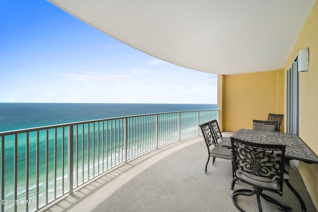 17545 Front Beach Rd Unit 1705, Panama City Beach, FL 32413 - balcony featuring view of water and beach