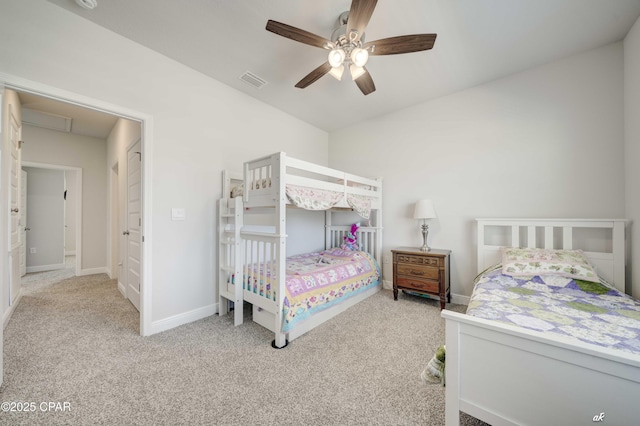 4862 Sweetspire Dr, Panama City, FL 32404 - carpeted bedroom with baseboards and a ceiling fan