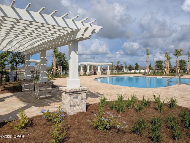 4862 Sweetspire Dr, Panama City, FL 32404 - community pool with a pergola and a patio area