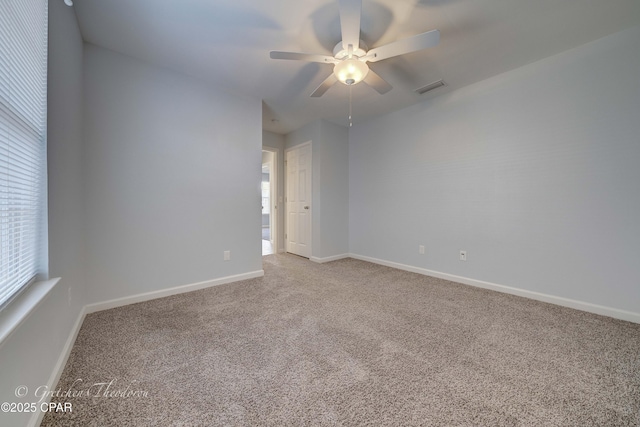 3549 Azalea Way, Panama City, FL 32405 - carpeted spare room with ceiling fan, baseboards, and plenty of natural light