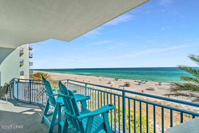 16701 Front Beach Rd Unit 306, Panama City Beach, FL 32413 - balcony featuring view of water and beach