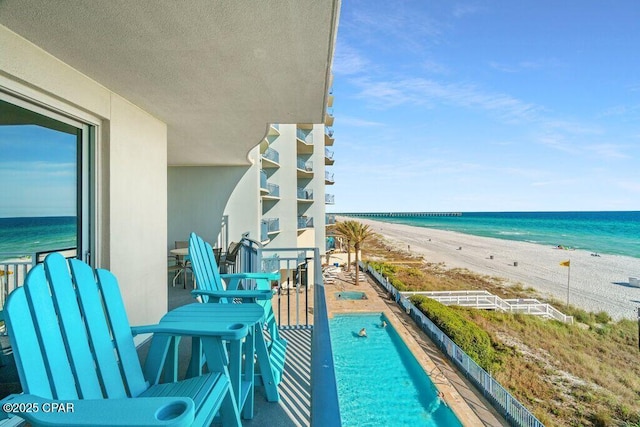 16701 Front Beach Rd Unit 306, Panama City Beach, FL 32413 - balcony featuring view of water and beach