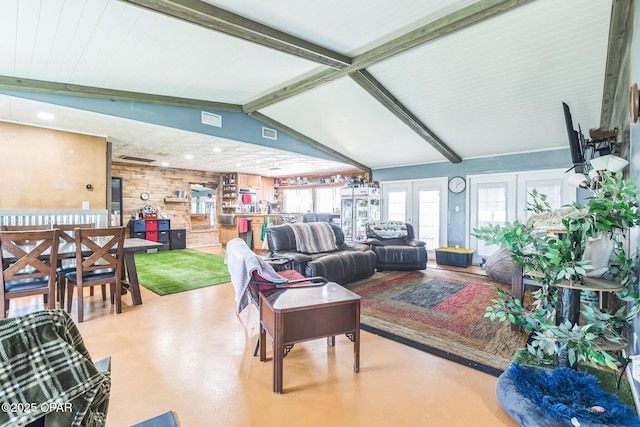 2322 Silversides Loop, Pensacola, FL 32526 - living room featuring finished concrete floors and french doors