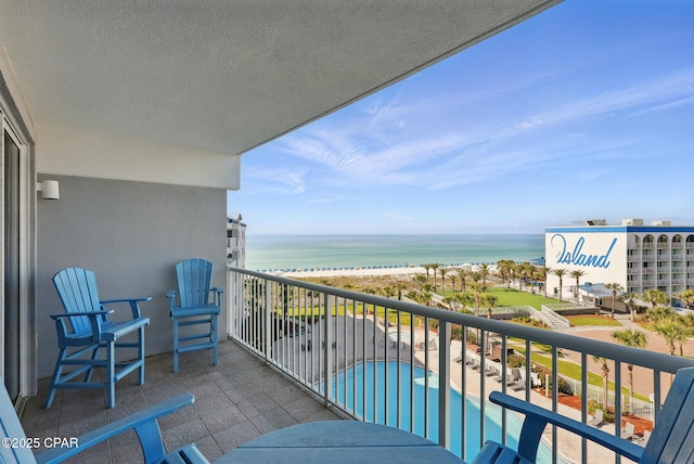 1515 SE Miracle Strip Pkwy Unit 609, Fort Walton Beach, FL 32548 - balcony featuring a water view and view of pool area
