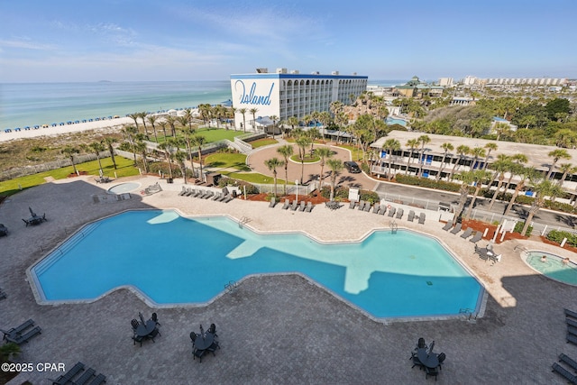 1515 SE Miracle Strip Pkwy Unit 609, Fort Walton Beach, FL 32548 - view of pool with a water view and a patio area
