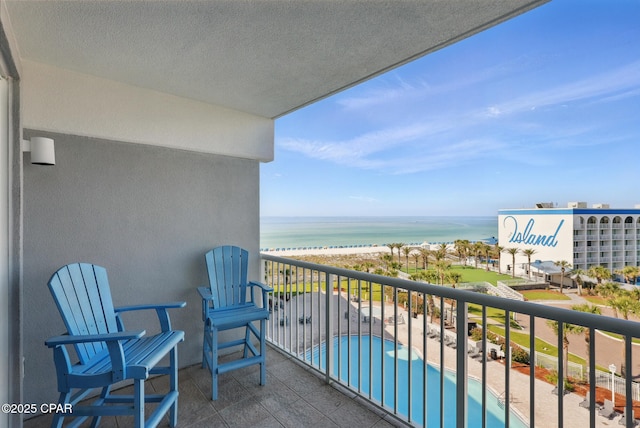 1515 SE Miracle Strip Pkwy Unit 609, Fort Walton Beach, FL 32548 - balcony with a water view and view of pool area
