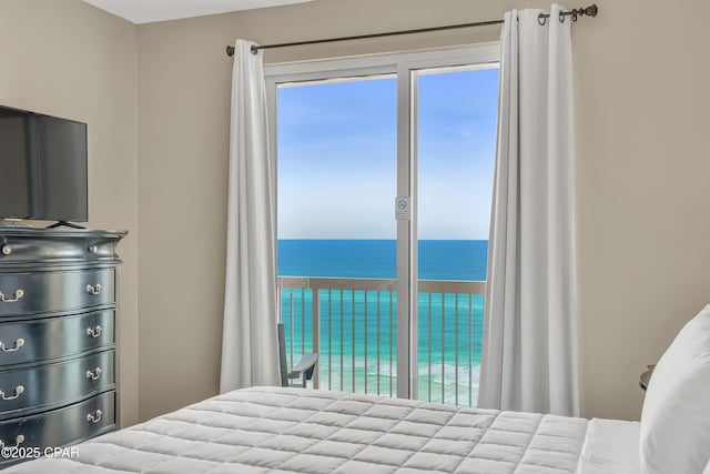 15817 Front Beach Rd Unit 2-2108, Panama City Beach, FL 32413 - bedroom featuring multiple windows and a water view