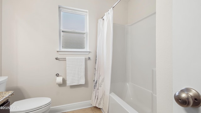 76 Mosaic Oaks Cir, Santa Rosa Beach, FL 32459 - full bathroom with toilet, vanity, baseboards, and shower / tub combo