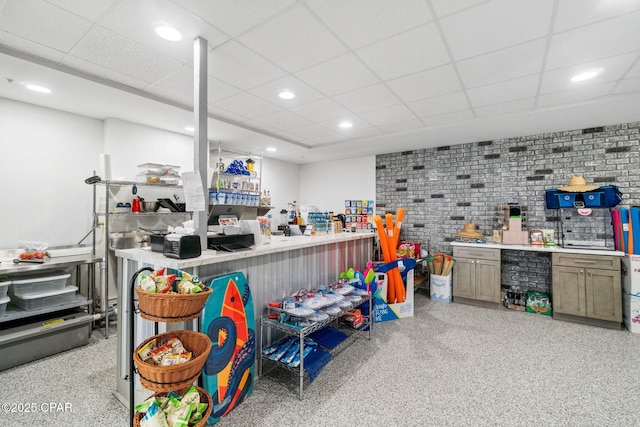 14825 Front Beach Rd Unit 2210, Panama City Beach, FL 32413 - miscellaneous room with a paneled ceiling and recessed lighting