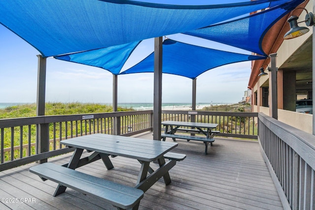 14825 Front Beach Rd Unit 2210, Panama City Beach, FL 32413 - deck with a water view and outdoor dining space