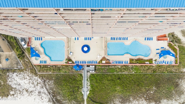 14825 Front Beach Rd Unit 2210, Panama City Beach, FL 32413 - aerial view of property's location with a pool and property boundaries highlighted
