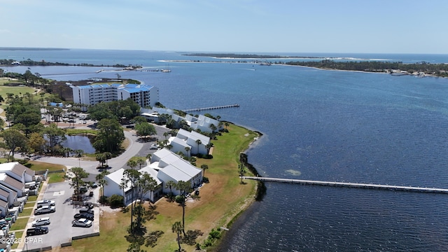 bird's eye view of a nearby body of water