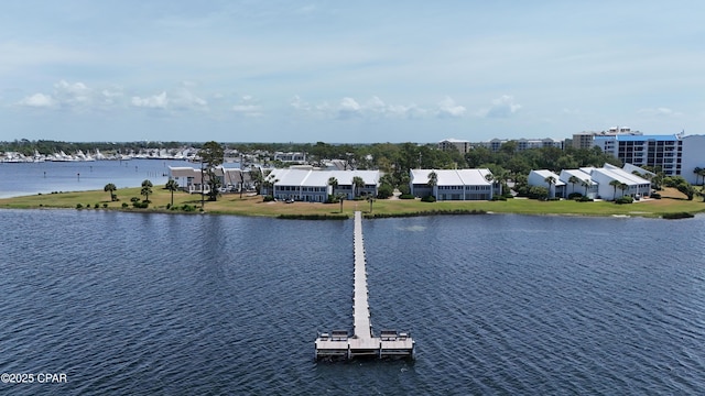 bird's eye view of a nearby body of water