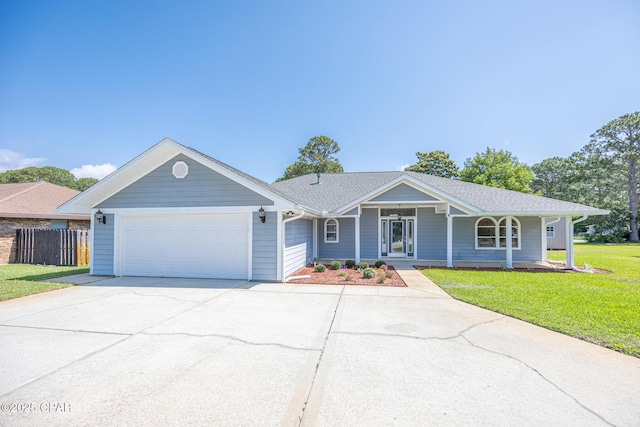 468 Forest Shore Dr, Miramar Beach, FL 32550 - ranch-style house with concrete driveway, an attached garage, and a porch