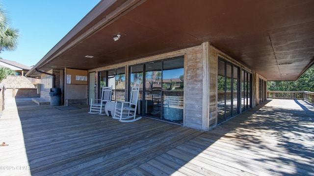 view of wooden deck