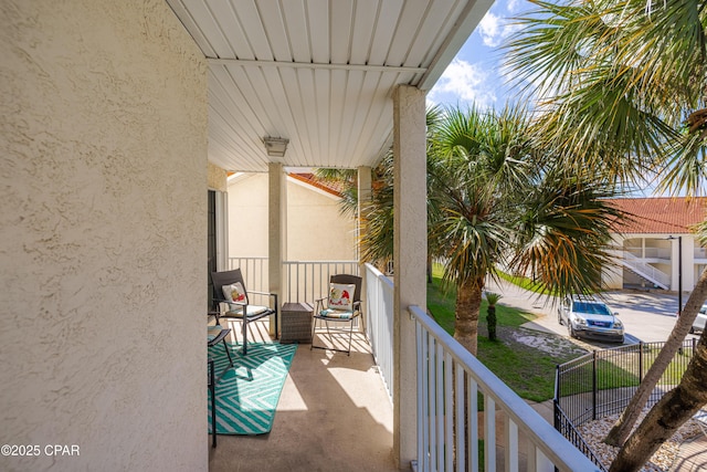 view of balcony