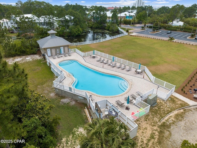 231 Somerset Bridge Rd Unit 1103, Santa Rosa Beach, FL 32459 - community pool featuring a water view, a patio, and central AC unit