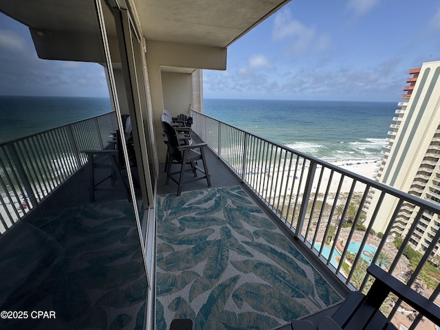 9900 S Thomas Dr Unit 2023, Panama City Beach, FL 32408 - balcony featuring a water view