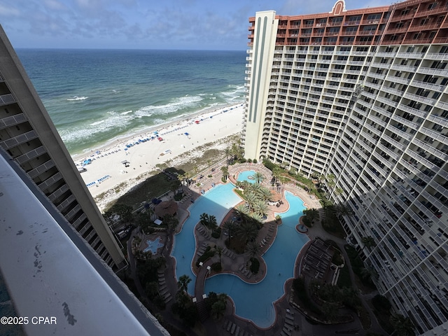 9900 S Thomas Dr Unit 2023, Panama City Beach, FL 32408 - water view featuring local beach