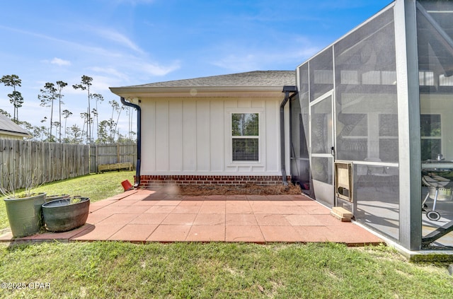 1104 Zephyr, Panama City, FL 32404 - view of patio with glass enclosure