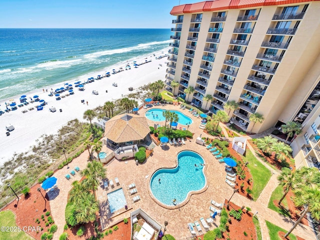 6505 Thomas Dr Unit 1009B, Panama City Beach, FL 32408 - aerial view of a pool area and extended coastline