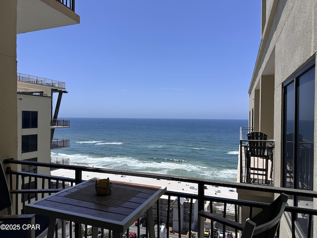 15100 Front Beach Rd Unit 1416, Panama City Beach, FL 32413 - balcony featuring view of water and beach