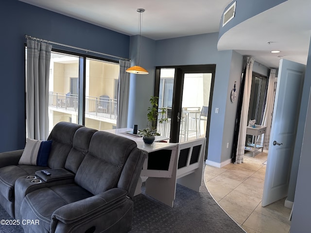 15100 Front Beach Rd Unit 1416, Panama City Beach, FL 32413 - living area featuring light tile patterned floors and baseboards