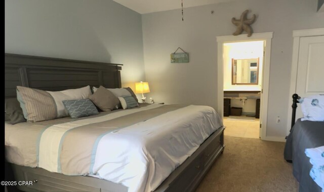 15100 Front Beach Rd Unit 1416, Panama City Beach, FL 32413 - bedroom with carpet floors and ensuite bath