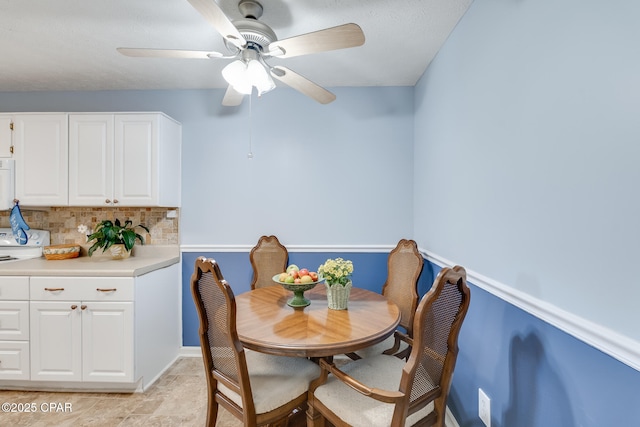 1402 New Hampshire Ave, Lynn Haven, FL 32444 - dining area featuring ceiling fan and baseboards