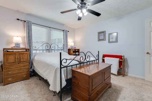 1402 New Hampshire Ave, Lynn Haven, FL 32444 - bedroom featuring light carpet, ceiling fan, and baseboards