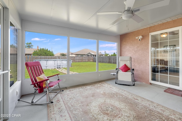 1402 New Hampshire Ave, Lynn Haven, FL 32444 - sunroom featuring ceiling fan and healthy amount of natural light