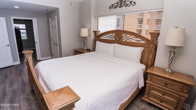 17739 Front Beach Rd Unit 1007W, Panama City Beach, FL 32413 - bedroom with dark wood-style flooring and recessed lighting