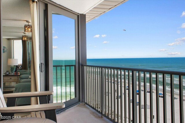 11757 Front Beach Rd Unit W601, Panama City Beach, FL 32407 - balcony with view of water and beach