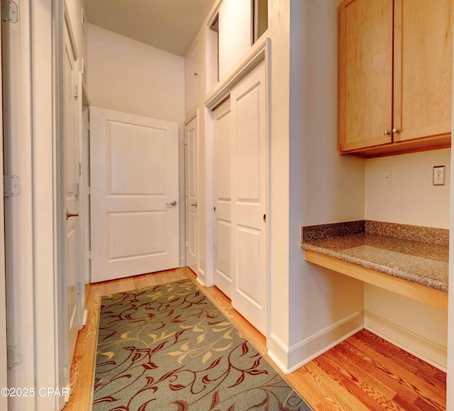 8700 Front Beach Rd Unit 7101, Panama City Beach, FL 32407 - hallway with light wood-style flooring and baseboards